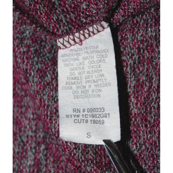 Kirra Purple Open Front Cardigan Sweater Size S Long Cuffed Sleeve Pockets - Picture 10 of 11